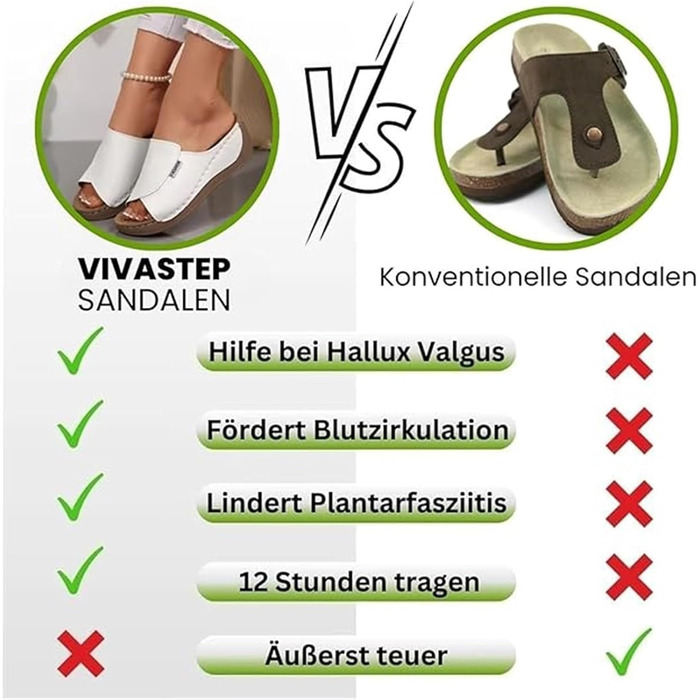 Сандалії жіночі Vivastep ортопедичні з підтримкою склепіння стопи, ергономічні, протиковзкі (Сині, 39 EU)