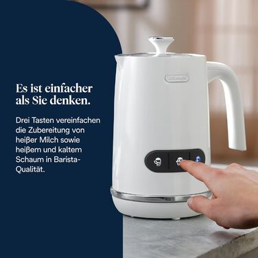 Електричний спінювач молока De'Longhi LatteMix EMF3.W, 250 мл, білий