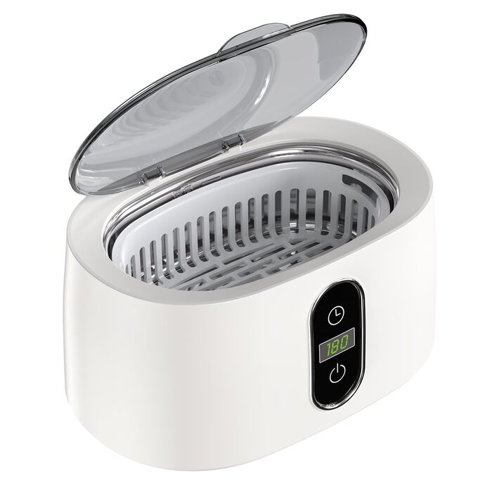 Ультразвукова мийка KECOOLKE для ювелірних виробів, окулярів та монет - Sonic Cleaner з цифровим таймером (кремовий)