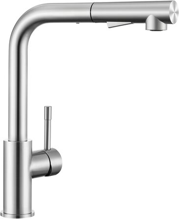 Змішувач кухонний Sofetiy висувний з душем, нержавіюча сталь, 360° поворот, одноlever, 2 режими струменя