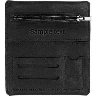 Simaru Personalized Tobacco Pouch with Engraving, Leather for 30g Tobacco Bag, Genuine Leather Rolling Pouch including Filter Compartment and Crimper Holder (Dark Gray) (Black Engraving)