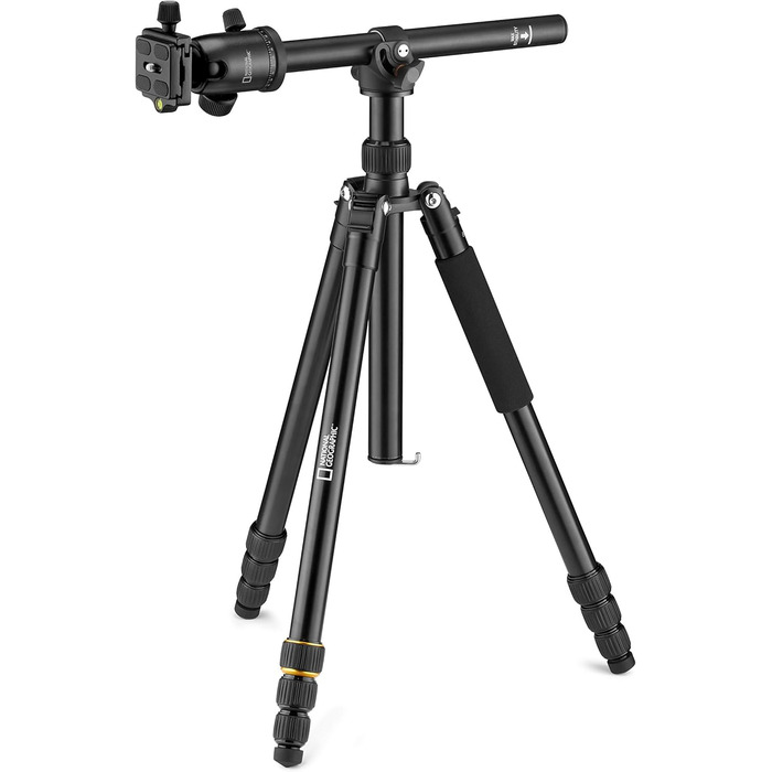 Штатив National Geographic Foto з моноподом, карбон, 5 секцій, 8 кг, кулькова головка, швидкозмінна платформа, для фото та відео