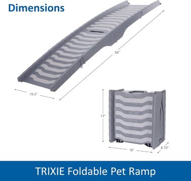 Рампа для собак Trixie Petwalk, 38x100 см, чорна, складна