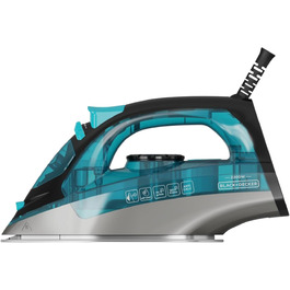 Праска Black+Decker BXIR3000E з керамічною підошвою, 3000 Вт, 200 г/хв, антинакип, функція розпилення, вертикальне прасування, дезінфекція