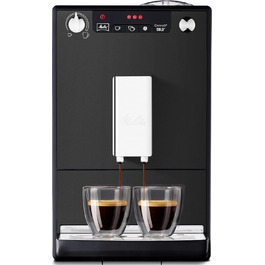 Melitta Solo - Fully Automatic Coffee Machine with Adjustable Spout, Small Coffee Machine with Removable Water Tank, suitable for e.g. Espresso or Café Crème, matte black Matte Black Single