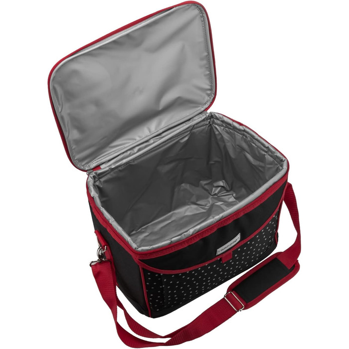 Кühltasche 22 L Picknick Kühlbox 35 x 24 x 27 cm - Farbauswahl (Schwarz Weiß Gepunktet) - Холодильна сумка Андора 22 л для пікніка, 35 x 24 x 27 см, чорно-біла в горошок