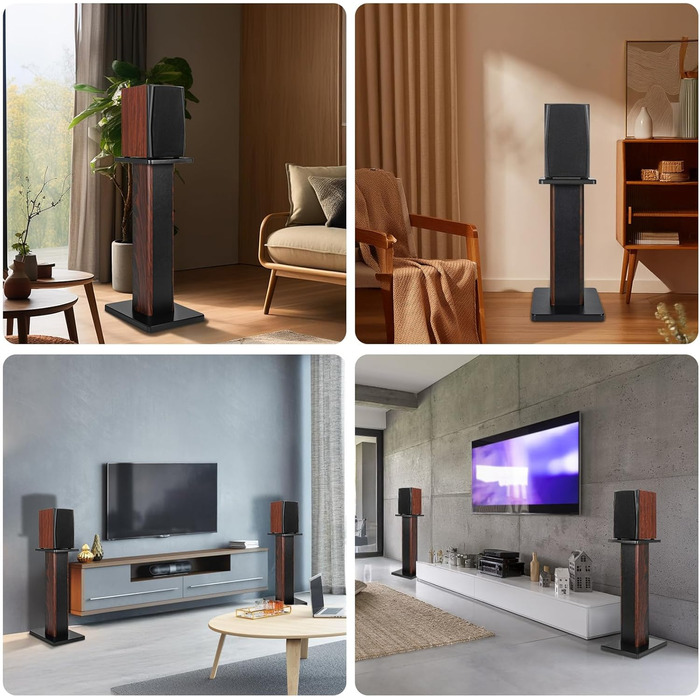 Підставка для акустики OUUTMEE 60 см (2 шт.) - дерев'яні, для Hi-Fi, кінотеатр, універсальні, з піском, для полиць