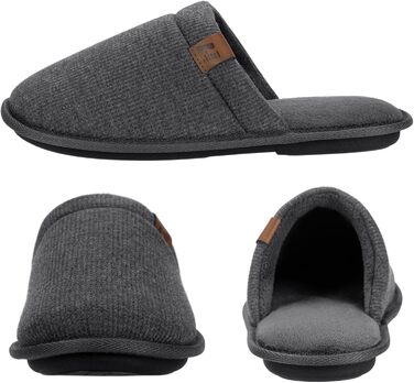 Чоловічі тапочки RockDove LiteStep з вафельної в'язки для дому (40/42 EU, темно-сірий)