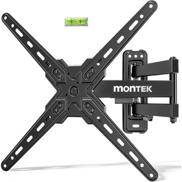 Кріплення для телевізора monTEK для плоских та вигнутих моніторів 13-55 дюймів, до 25 кг, поворотне та нахилене, висувна кріплення, VESA 400x400 мм