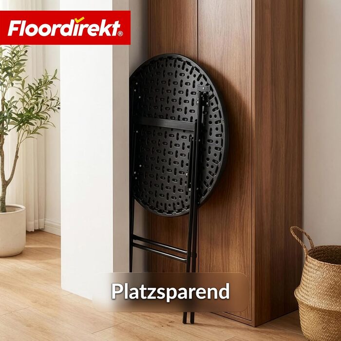 Стіл туристичний складний Floordirekt Buffettisch, 183x76 см, пластик, для саду, тераси, балкону, кемпінгу, 6 осіб (Toyama)