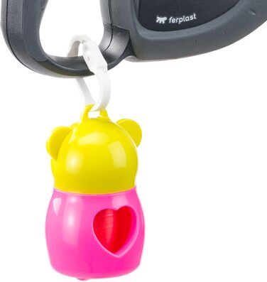 Лійка для собак Ferplast Flippy TECH, чорна, для собак середніх порід до 25 кг, витягувана стрічка 3 м