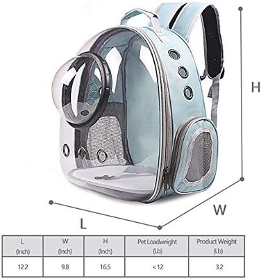 Рюкзак-переноска для котів та собак, рюкзак для тварин, рюкзак-капсула для маленьких котів, цуценят, собак, кроликів, схвалений авіакомпаніями, з вентиляцією, білий