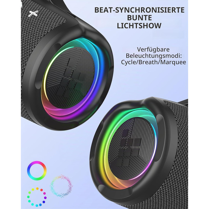 Tronsmart Mirtune S100: Bluetooth колонка водонепроникна IPX7, 20 год, для пляжу та вечірок (Чорна)