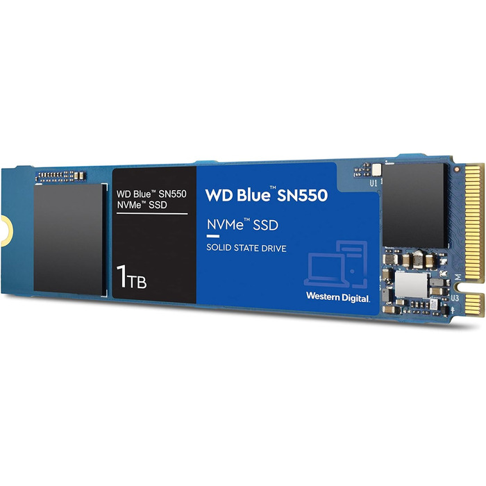 SSD накопичувач WD Blue SN550 1 TB NVMe M.2 - висока швидкість, внутрішній