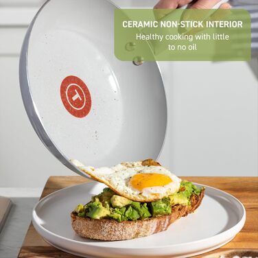 Набір посуду T-fal Refresh Ceramic антипригарний 20 предметів, м'ятний, для плити та духовки до 100°C: каструлі, сковороди, сотейник, жаровня, аксесуари