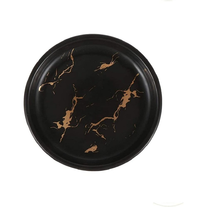 Керамічна мильниця FülleMore з ефектом мармуру, чорна, 11.2x2.2 см