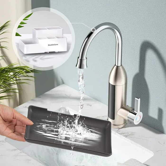 Тримач для зубних щіток електричної, знімний, пластиковий, багатофункціональний. Підходить для зубної пасти, бритви. Легко чистити, білий, темно-сірий