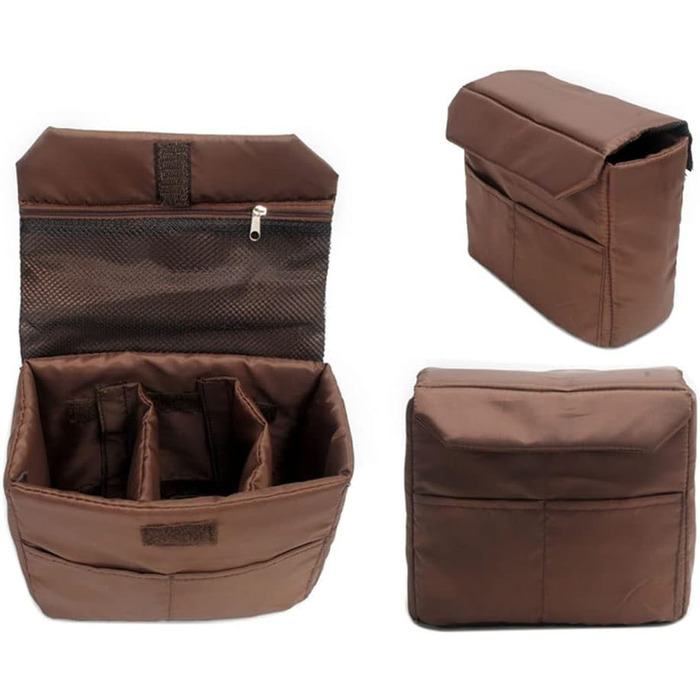 Сумка Neuleben для камери на плечі, вінтажний стиль, зелений/коричневий канвас