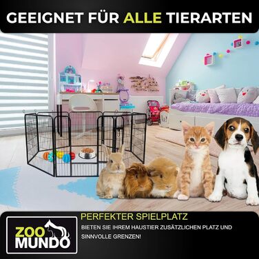 Клітка для цуценят Zoomundo 100 см, XL, чорна: загін для тварин, загін для цуценят, клітка для собак