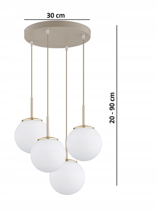 Підвісна люстра Elko-Lighting Milo Ecru на 4 лампи E27