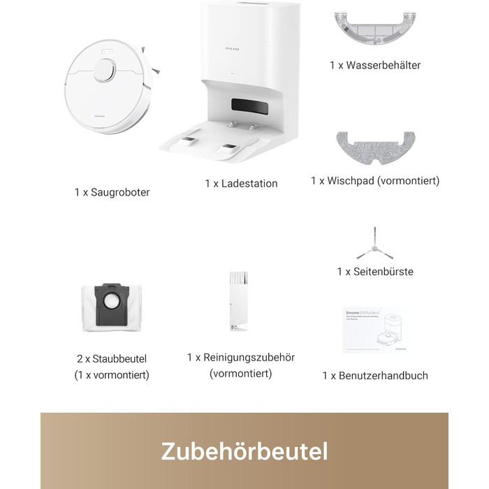 Робот-пилосос Dreame D10 Plus Gen 2 з функцією миття, автоматичним випорожненням, LiDAR-навігацією та потужністю всмоктування 6000 Pa