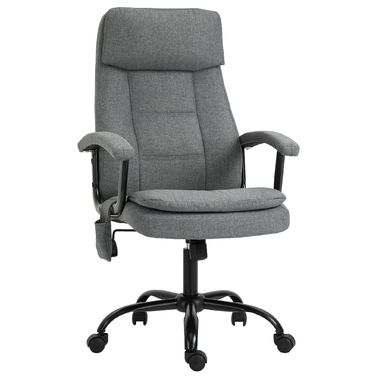 Vinsetto Massage Office Chair, Ergonomic Desk Chair, Adjustable Gaming Chair, Grey | Aosom