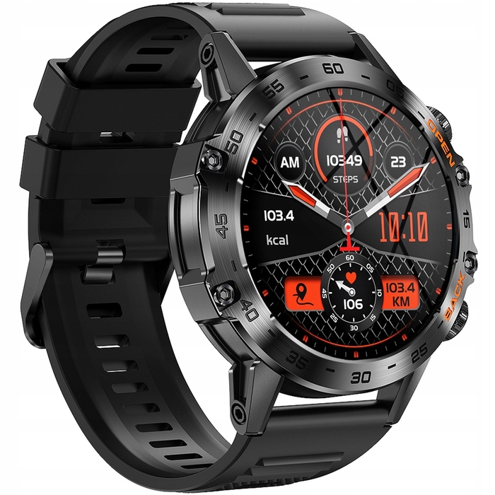 Чоловічий смарт-годинник JG Smart Hammer Black, чорний