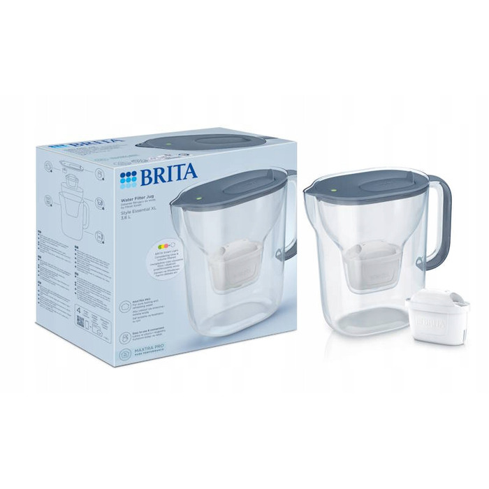 Фільтр-кувшин BRITA Style Essential XL 3,6 л, колір «Графітовий сірий»