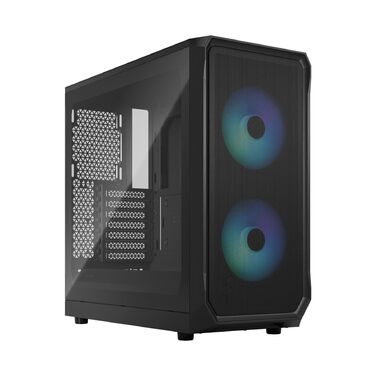 Корпус для ПК Fractal Design Focus 2 Black з темним склом та сітчастою передньою панеллю (RGB)