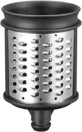 KitchenAid KSMVSA + KSMEMVSC Vegetable Chopper Set, Stainless Steel, Silver, White, 7-Piece