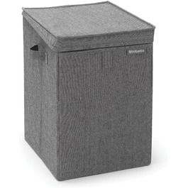 Brabantia Stackable Laundry Box 35L - Front and Top Opening - Large Volume - Lightweight and Sturdy Handles - Pepper Black