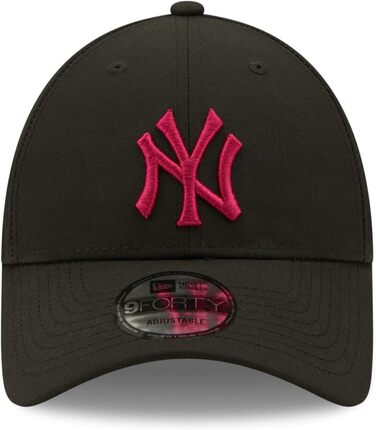 Кепка New Era New York Yankees 9Forty чорно-рожева (однаковий розмір)