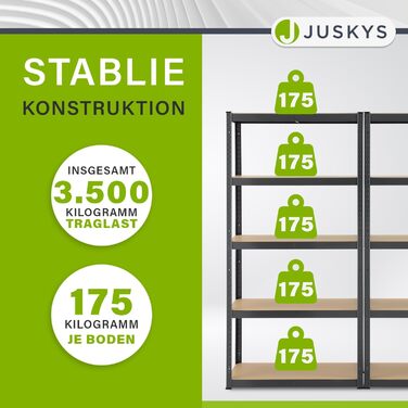 Juskys Basic X Heavy-Duty Shelving Unit
