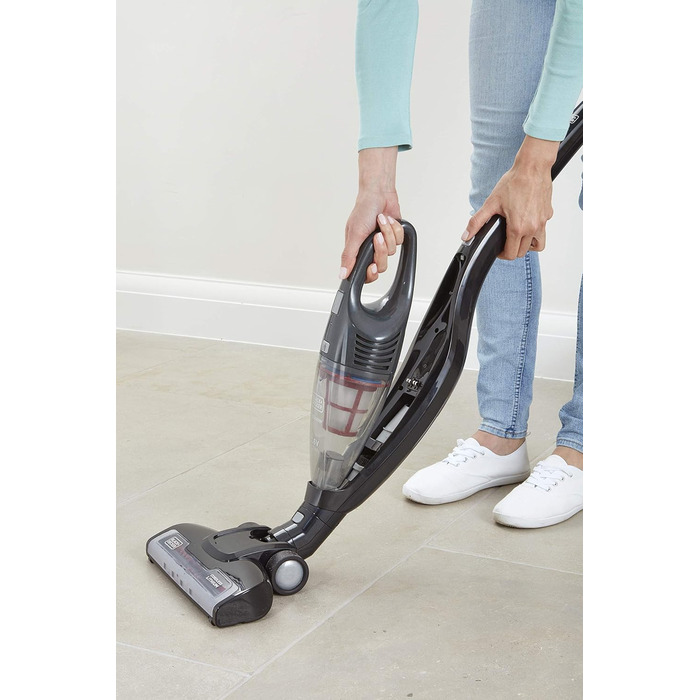 Акумуляторний пилосос BLACK+DECKER BHHV315B-QW Lithium Dustbuster з циклонною технологією та щілинною насадкою, безмішковий, білий/синій