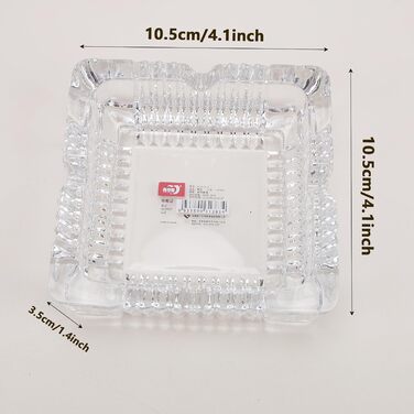 Вінтажна попільничка з металу з кришкою, вітрозахисна, зі скляною кулею. Портативна для дому, вулиці, готелю, офісу. Декоративний предмет, подарунок (прозора)