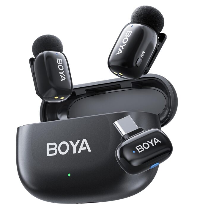 BOYA Mini 2: Бездротовий петличний мікрофон USB-C для iPhone/Android (48kHz/24Bit)