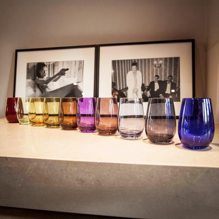 Stölzle Lausitz ELEMENTS Glasses 465 ml Green I Drinking Glasses 6-Piece Set I Dishwasher-Safe Glass Set I High Impact Resistance I Universal Glasses as Water Glasses, Juice Glasses, Whisky Glasses