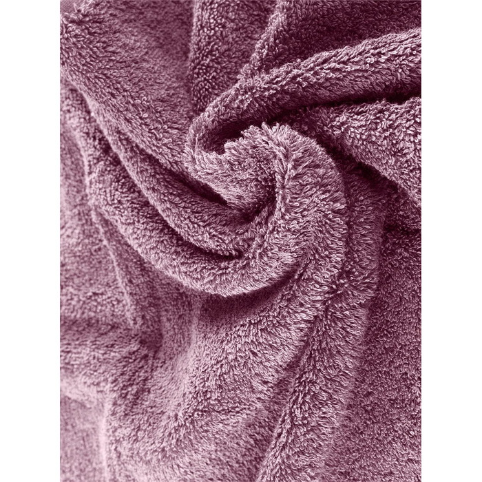 Herzbach Home Towel Set 100% Cotton - Soft & Absorbent - Malve