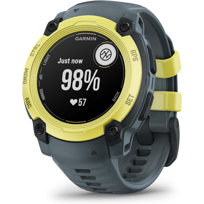 Розумний годинник Garmin Instinct E 40 мм – GPS, Multisport, 60+ спортивні додатки, до 14 днів роботи від акумулятора, Electric Lime/Twilight