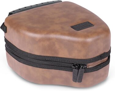 Чохол для DSLR-камери USA Gear з жорсткою обшивкою, захистом Eva, швидким доступом, м'яким інтер'єром та гумовим руків'ям (колір коричневий, веганська шкіра)