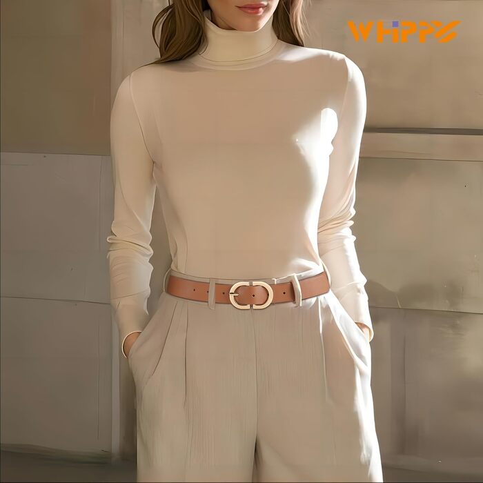 Жіночий шкіряний ремінь WHIPPY для джинсів, з золотою пряжкою. Розмір L (91-105 см), XL (106-115 см). Колір: B-brown