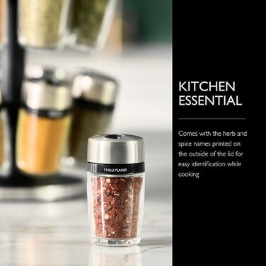 Карусель для спецій та трав Cole & Mason H121808U, 16 відділень, чорний пластик/нержавіюча сталь