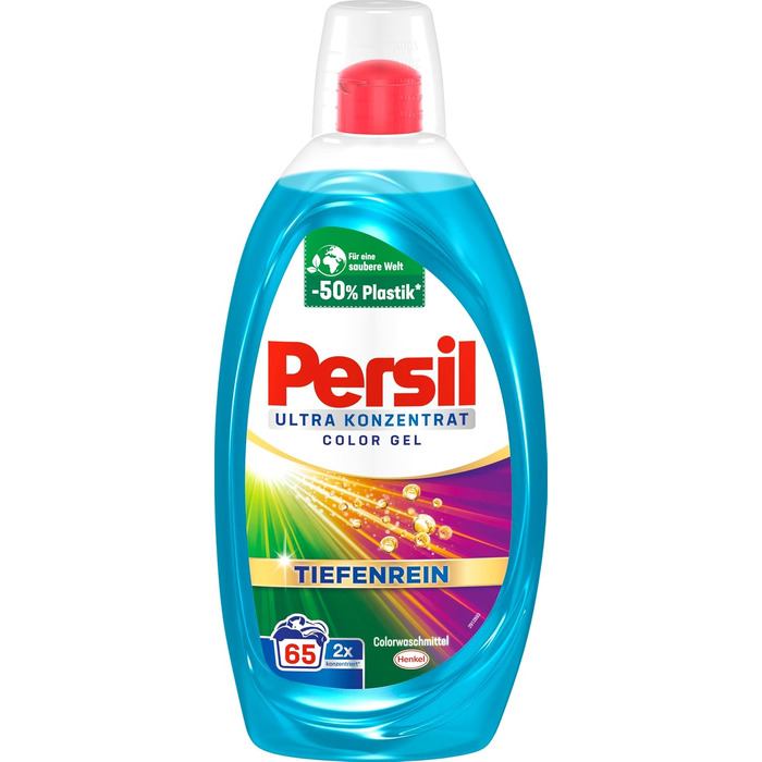 Рідкий пральний засіб Persil Ultra Konzentrat Color для кольорових речей, 2 x 65 прань, з технологією Tiefenrein-Plus проти стійких плям
