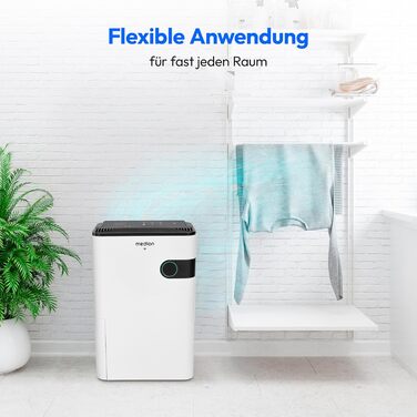 MEDION DH10 Електричний Зволожувач Повітря - 12л, 15м², Тиха Робота, Різні Режими