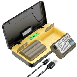 Комплект ENEGON: 2 акумулятори EN-EL15/EL15C (3000mAh) та швидкий зарядний пристрій 20W для Nikon Z5, Z6, Z7, Z8, Z6iii, ZF, D7000, D7100, D7200, D7500, D600, D610, D800, D810, D850