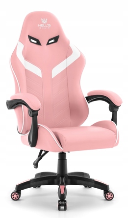 Ігрове офісне крісло Hell's Chair HC-1007 2.0 Pink, екошкіра