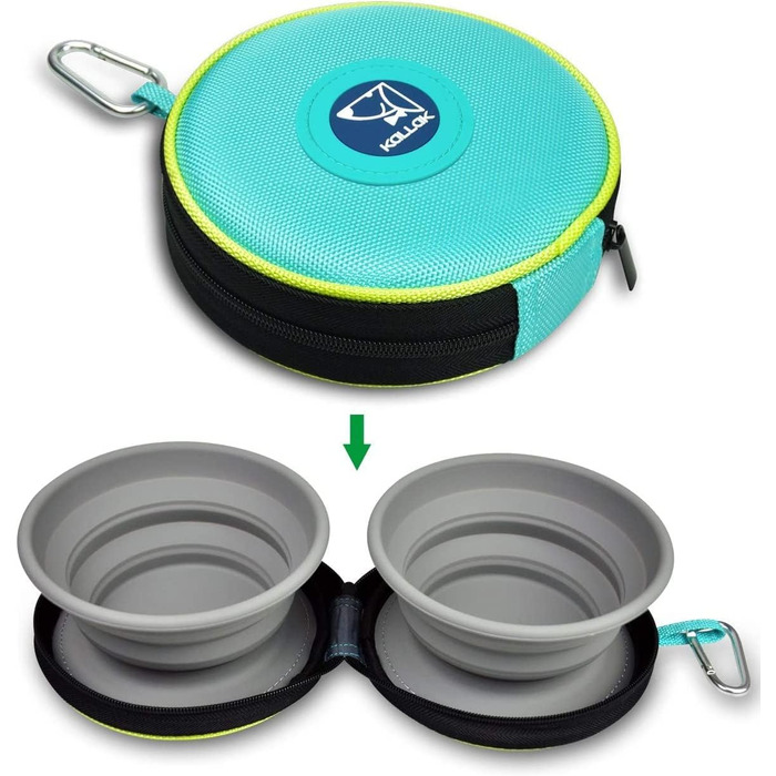 Складана миска для собак KALLAK: дорожня та звичайна, для корму та води, для маленьких та великих собак