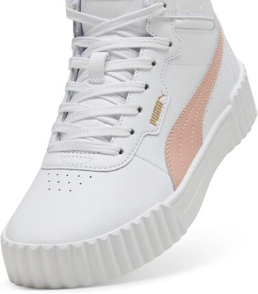 Кросівки Puma Carina 2.0 Mid для жінок, розмір 39 EU, білий, рожевий кварц, золотий