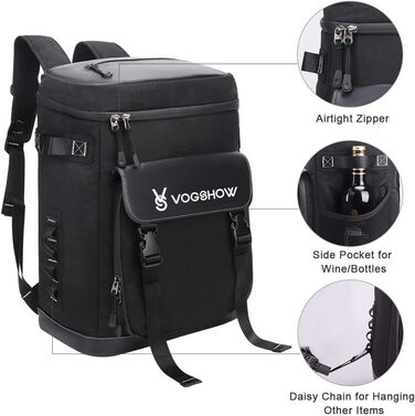 Vogshow Insulated Cooler Backpack - Large Cooler Bag, Insulated Picnic Backpacks, Multi-Purpose Thermal Backpacks for Camping, Family Outdoor Activities, BBQ, Shopping, Travel, Fishing, and Beach