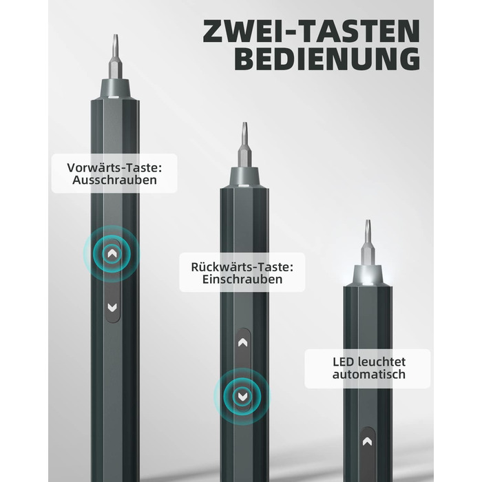 Мініатюрний електричний набір викруток DOINOW, прецизійний електричний викрутка з 48 бітами, LED-підсвічуванням, акумуляторний, для ремонту iPhone, ноутбуків, окулярів, годинників